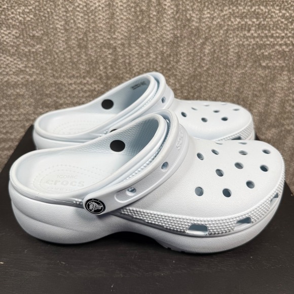 Crocs Classic Crush Clog Women Size 8 Blue Platform Sandals 207521-4SS - Picture 3 of 8